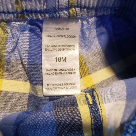 Set Of Baby‎ Plaid Shorts, 18m, Never Worn - Picture 3 of 7